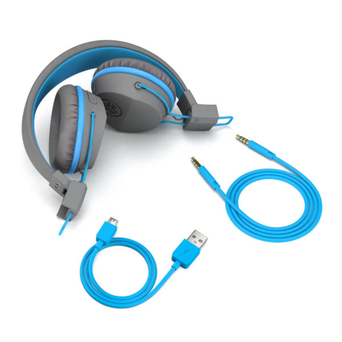 Навушники Jlab JBuddies Studio Wireless Graphite/Blue (IEUHBSTUDIORGRYBLU4) - Фото 4