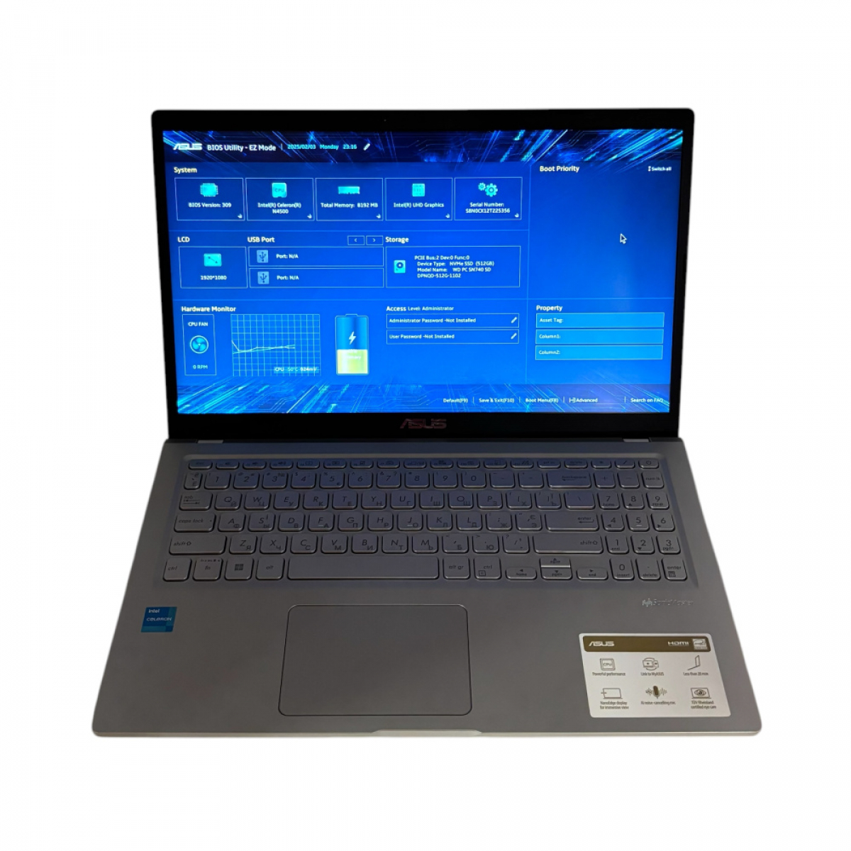 Ноутбук Asus VivoBook 15 F515KA Intel Celeron N4500 / 8GB / 512SSD - New - Фото 5