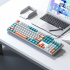 Клавіатура Aula F2088 PRO Plus 9 Orange Keys KRGD Blue USB UA White/Blue (6948391234908) - Фото 6
