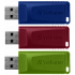 USB флеш накопичувач Verbatim 3x16GB Slider Red/Blue/Green USB 2.0 (49326) - Фото 2