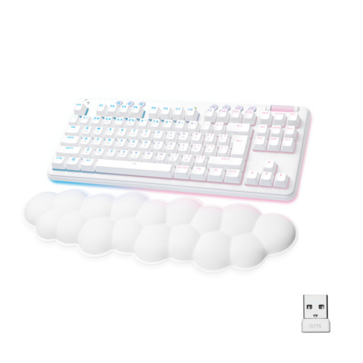 Клавіатура Logitech G715 Aurora Wireless Gaming GX Red Lightspeed/Bluetooth UA Off-White (920-010692) - Фото 1