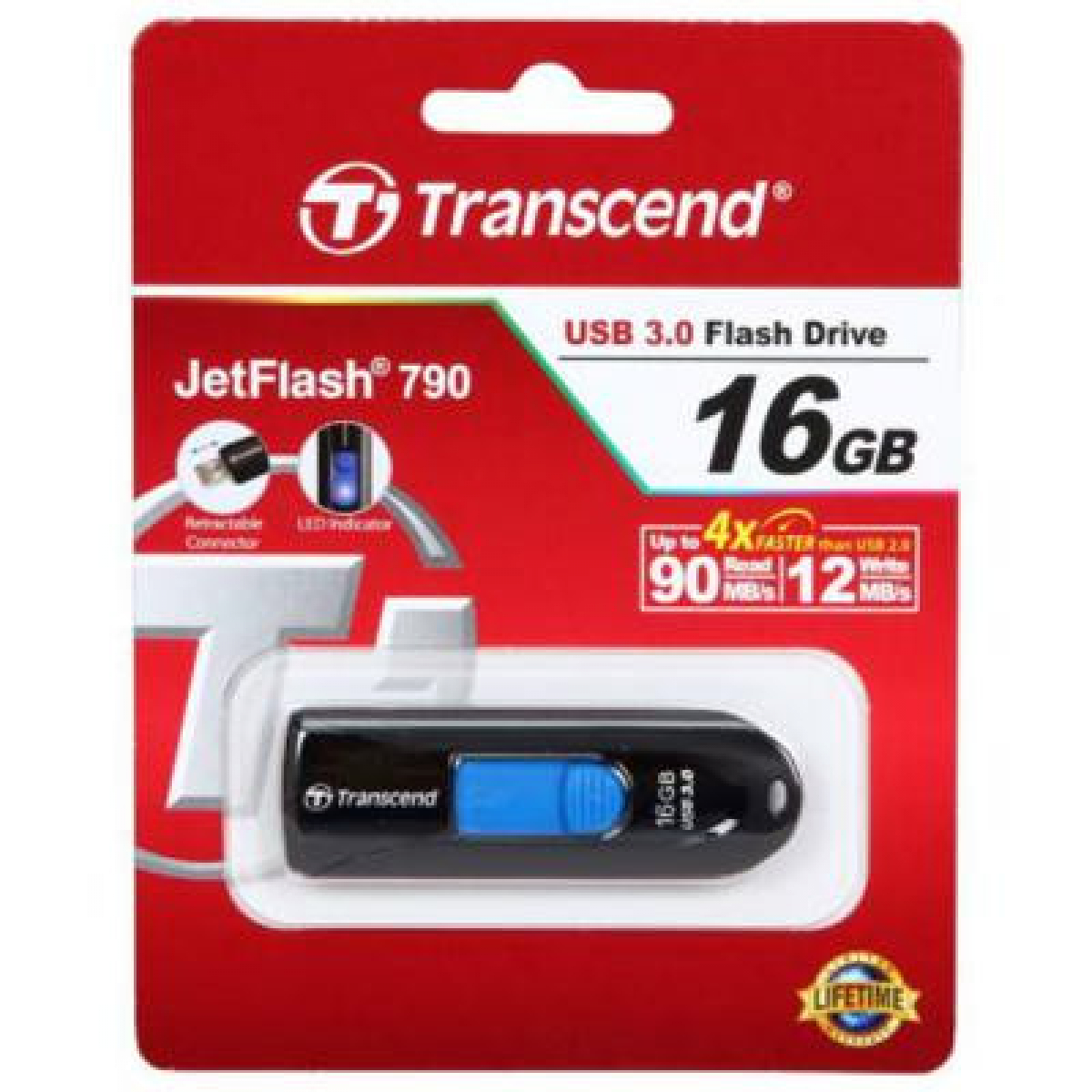 USB флеш накопичувач Transcend 16GB JetFlash 790 USB 3.0 (TS16GJF790K) - Фото 5