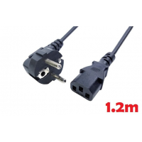AC силовий кабель 100-240v C13/C14 3pin (2.1a) (1.2m)