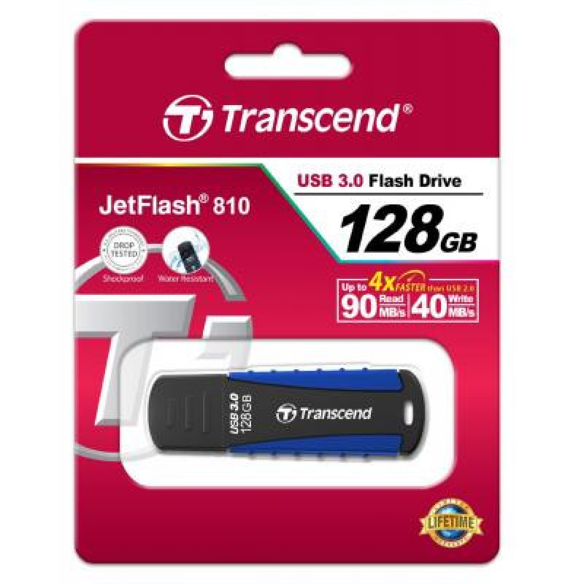 USB флеш накопичувач Transcend 128GB JetFlash 810 Rugged USB 3.0 (TS128GJF810) - Фото 4