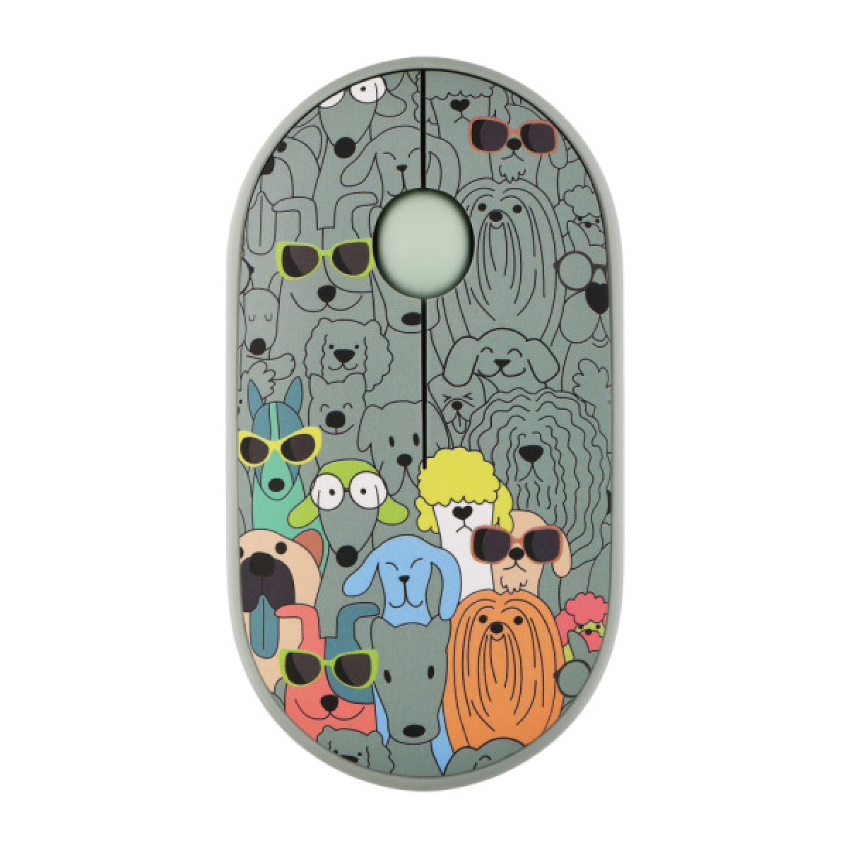 Мишка 2E MF300 PETSDOGS Silent Wireless/Bluetooth Green (2E-MF300WPETSGN) - Фото 1
