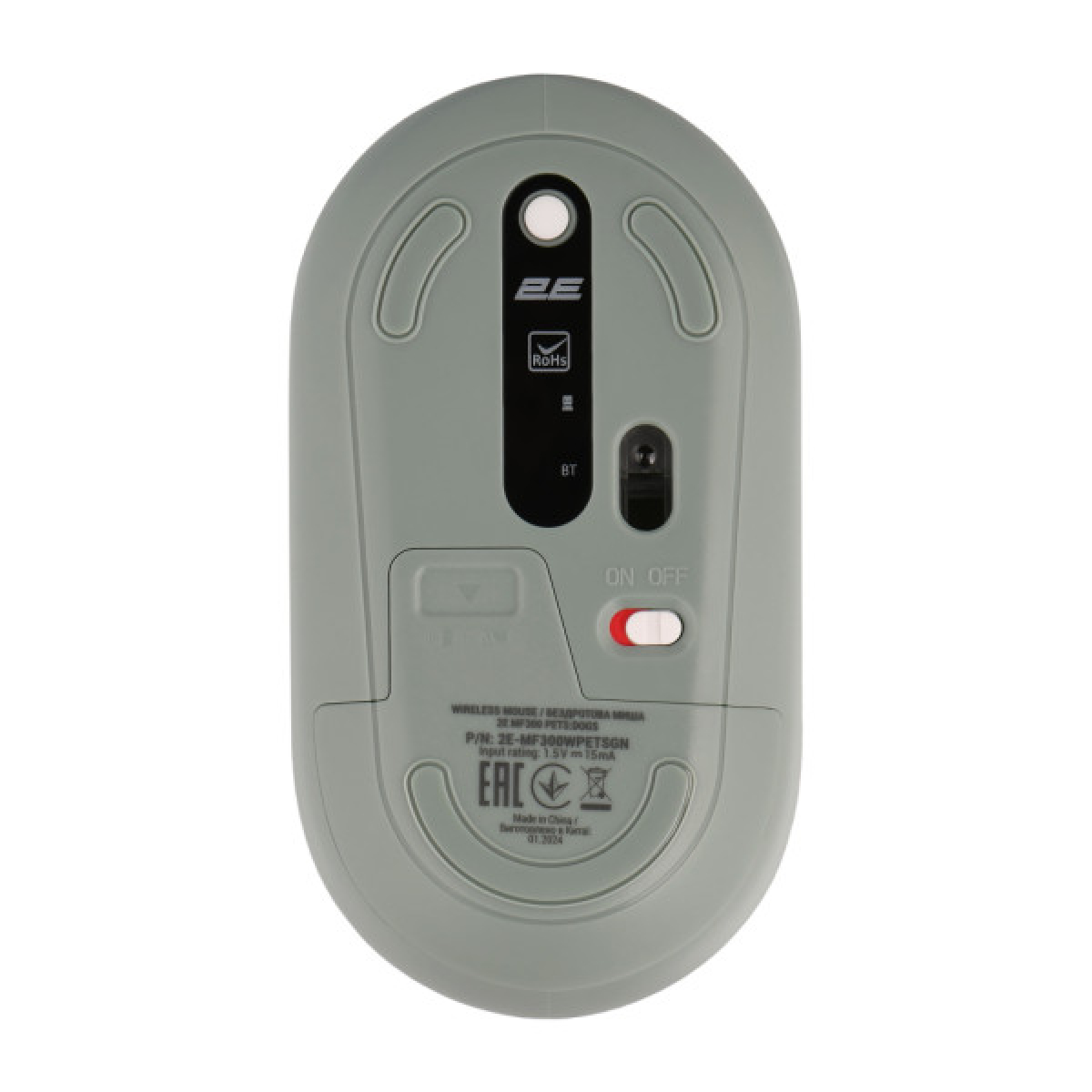 Мишка 2E MF300 PETSDOGS Silent Wireless/Bluetooth Green (2E-MF300WPETSGN) - Фото 2