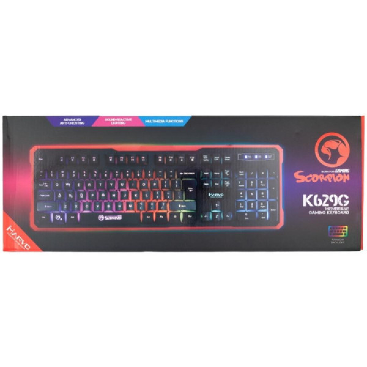 Клавіатура Marvo K629G Multi-LED USB (K629G) - Фото 4