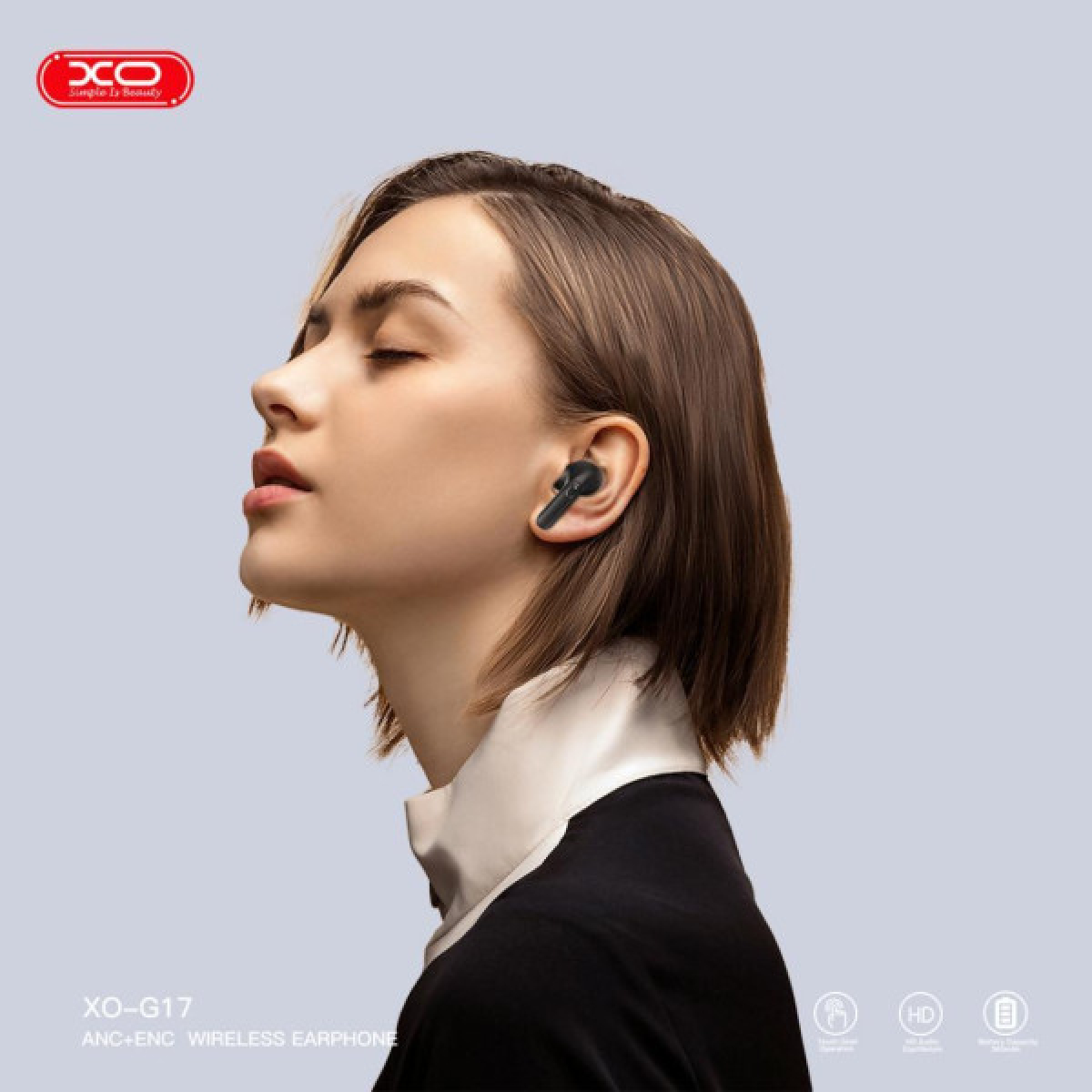 Наушники XO G17 ANC+ENC Black (XO-G17BK) - Фото 7
