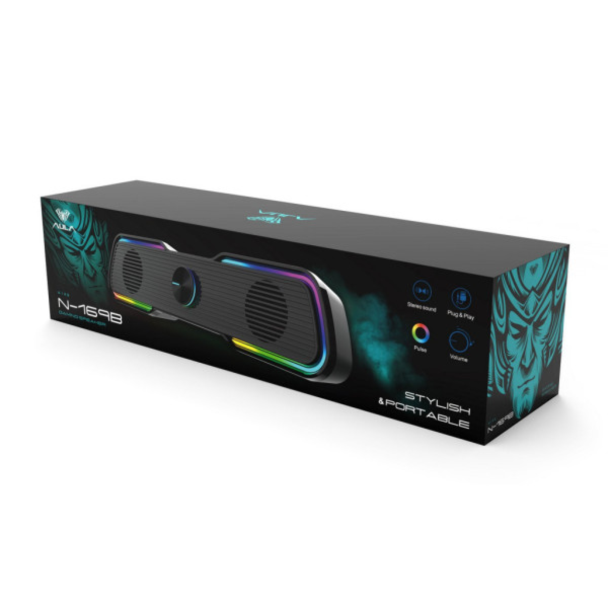Акустическая система Aula N-169B Led USB Black (6948391265056) - Фото 4