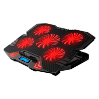 Подставка для ноутбука IceCoorel 10-15", 1*125mm 1400 RPM + 4*70mm 2500 RPM, 2*USB, 365x297x30mm, Red (K5Red)
