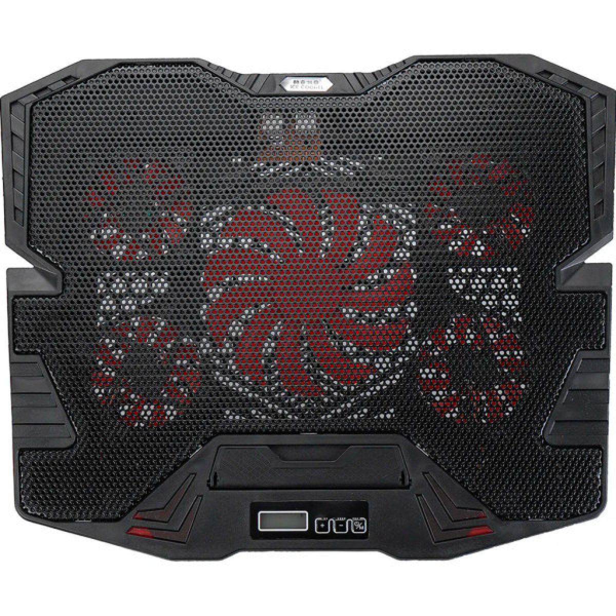 Підставка до ноутбука IceCoorel 10-15", 1*125mm 1400 RPM + 4*70mm 2500 RPM, 2*USB, 365x297x30mm, Red (K5Red) - Фото 2